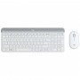 Tipkovnica +MIŠ Logitech Brezžična Desktop MK470 Combo bela