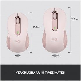 Miška brezžična + Bluetooth Logitech M650 Ergonomija