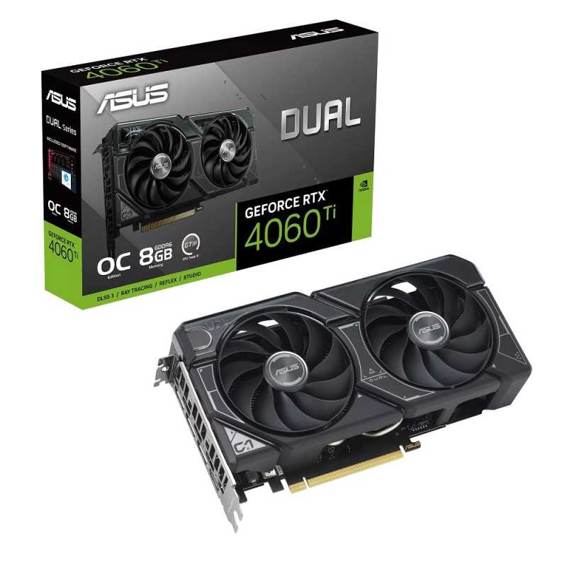 Grafična kartica ASUS DUAL GeForce RTX 4060 Ti OC - 8GB GDDR6