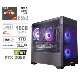 Gaming računalnik MEGA S7X AMD Ryzen 5-5600G | RTX3060 | 16GB | 1TB-NVMe | Brez OS | Črn