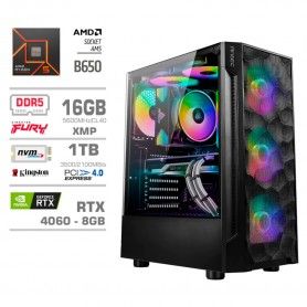 Gaming računalnik MEGA S7 AMD Ryzen 5-7600 | 16GB-DDR5 | RTX4060-8GB | 1TB-NVMe | Brez OS