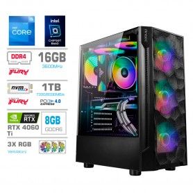 Gaming računalnik MEGA S7 Intel Core i5-12600K | RTX4060Ti-8GB | 16GB | 1TB-NVMe | Brez OS