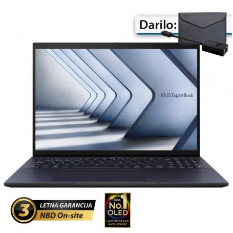 Prenosnik Asus (14,0") ExpertBook - Intel® Core™ Ultra 7 | 32GB | 2 TB-SSD | Intel® Grafika | 2800 x 1800 | Win 11