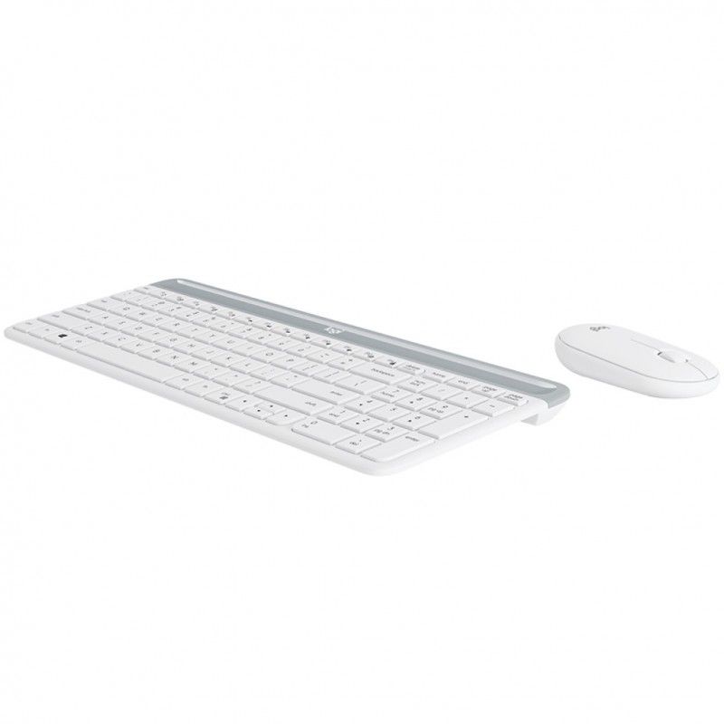 Tipkovnica in miš Logitech brezžična MK470 Combo SLO bela (920-009205)