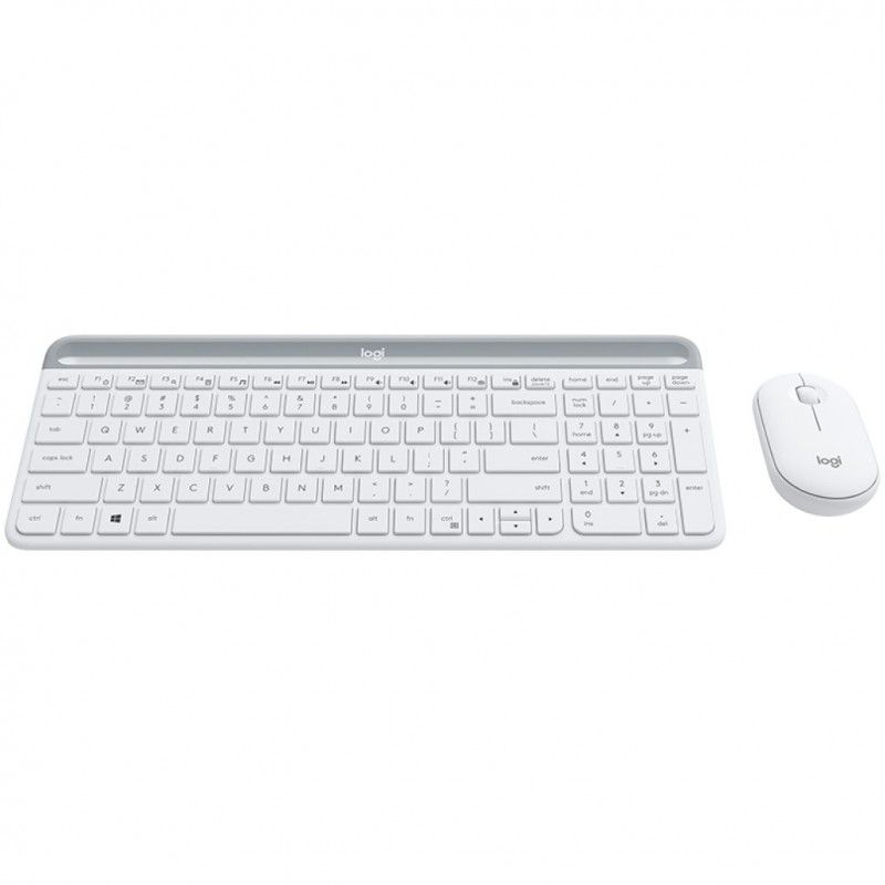 Tipkovnica in miš Logitech brezžična MK470 Combo SLO bela (920-009205)