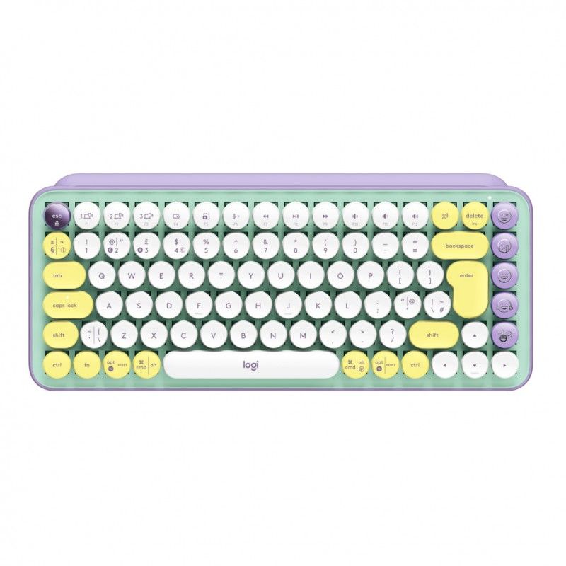Tipkovnica Logitech Brezžična POP Keys z EMOJI mehanska mint SLO gravura (920-010736)