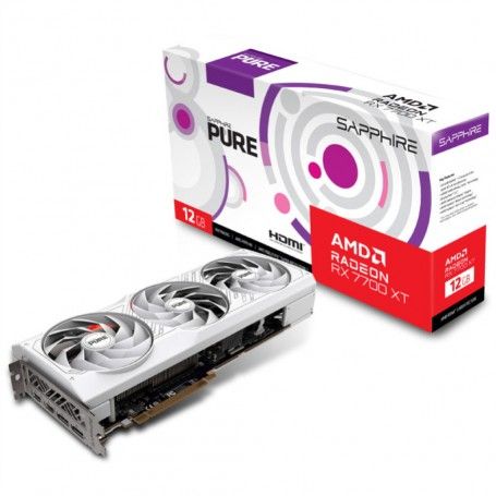 Grafična kartica AMD RX 7700XT Sapphire Gaming OC Bela - 12GB GDDR6 | 2xDisplayport 1.4a 2xHD...