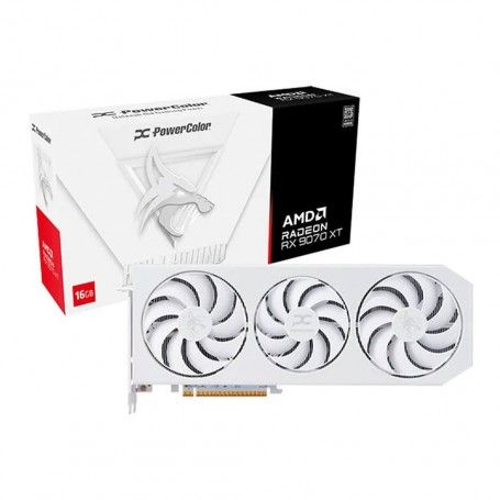 Grafična kartica AMD RX9070 XT PowerColor Hellhound Spectral Bela - 16GB GDDR6 | 1xHDMI 2.1 3...